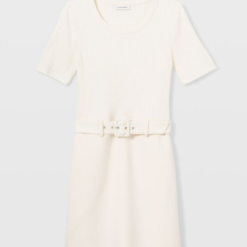 Club Monaco Belted Scoop Neck dress